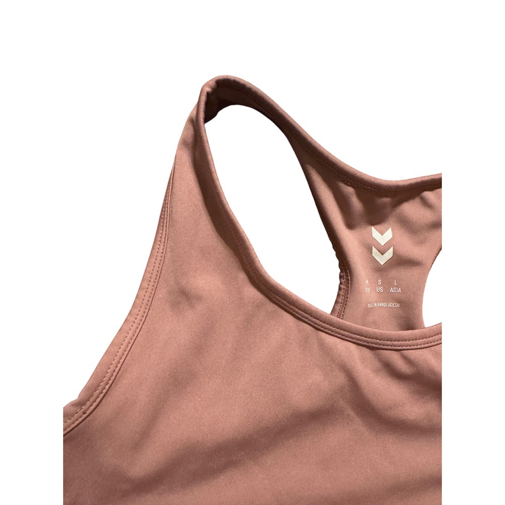Hummel Sports Bra Womens Size S Mauve Pink‎ Excellent Racerback Performance Top - Picture 3 of 5